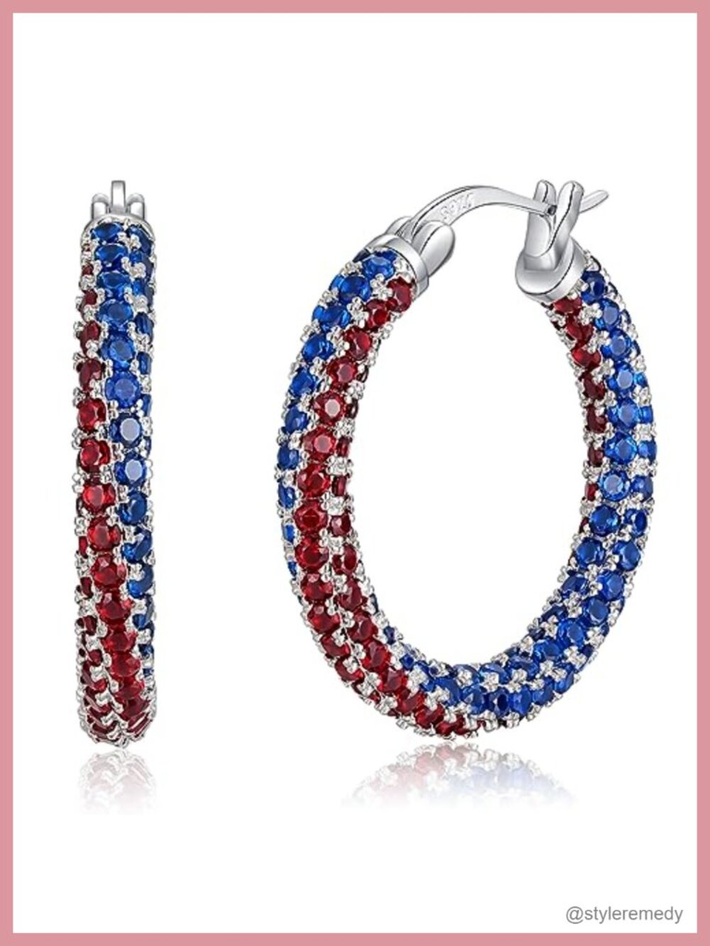 14K Gold Plated 925 Sterling Silver Hoop Earrings Hypoallergenic
